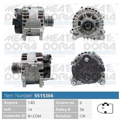 Meat & Doria Generator [Hersteller-Nr. 5515366] für Audi, VW von MEAT & DORIA