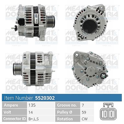 Meat & Doria Generator [Hersteller-Nr. 5520302] für Nissan, Opel, Renault, Renault Trucks von MEAT & DORIA