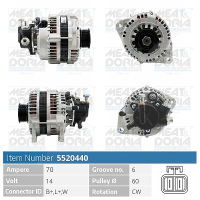 Meat & Doria Generator [Hersteller-Nr. 5520440] für Opel von MEAT & DORIA