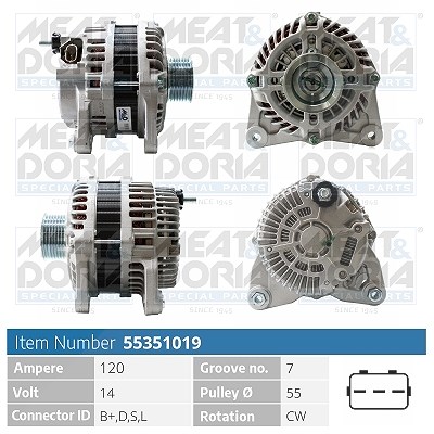 Meat & Doria Generator [Hersteller-Nr. 55351019] für Nissan von MEAT & DORIA