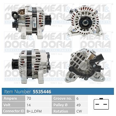 Meat & Doria Generator [Hersteller-Nr. 5535446] für Citroën, Peugeot von MEAT & DORIA