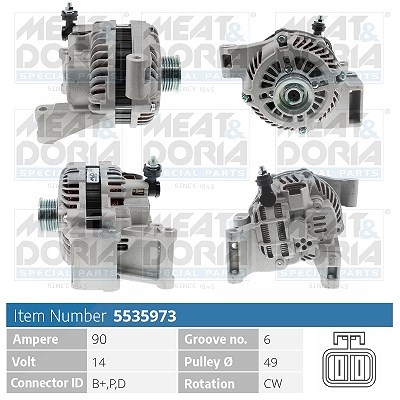 Meat & Doria Generator [Hersteller-Nr. 5535973] für Mazda von MEAT & DORIA