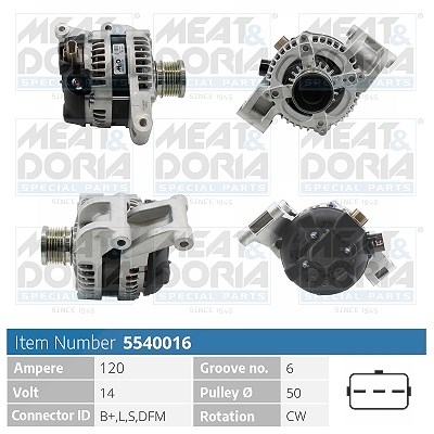 Meat & Doria Generator [Hersteller-Nr. 5540016] für Ford, Volvo von MEAT & DORIA