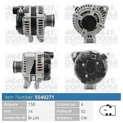 Meat & Doria Generator [Hersteller-Nr. 5540271] für Land Rover von MEAT & DORIA