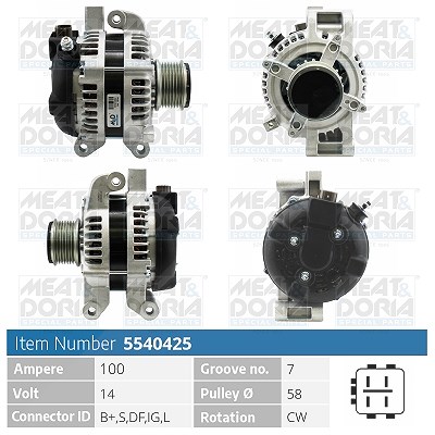 Meat & Doria Generator [Hersteller-Nr. 5540425] für Toyota von MEAT & DORIA