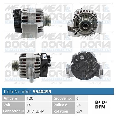 Meat & Doria Generator [Hersteller-Nr. 5540499] für Fiat, Lancia, Opel von MEAT & DORIA