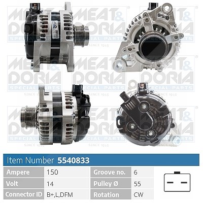 Meat & Doria Generator [Hersteller-Nr. 5540833] für Alfa Romeo von MEAT & DORIA