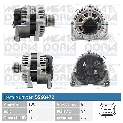 Meat & Doria Generator [Hersteller-Nr. 5560472] für Chevrolet, Opel von MEAT & DORIA