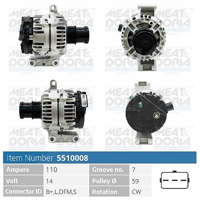 Meat & Doria Generator [Hersteller-Nr. 5510008] für Ford von MEAT & DORIA