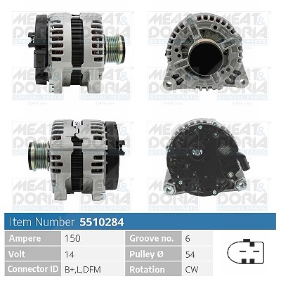 Meat & Doria Generator [Hersteller-Nr. 5510284] für Ford, Volvo von MEAT & DORIA