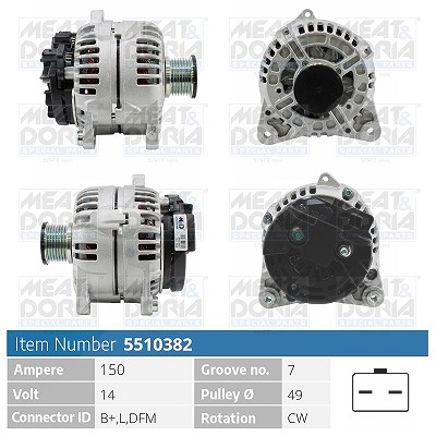 Meat & Doria Generator [Hersteller-Nr. 5510382] für Nissan, Opel, Renault von MEAT & DORIA