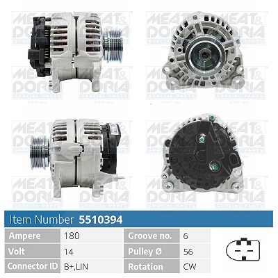 Meat & Doria Generator [Hersteller-Nr. 5510394] für Seat, Skoda, VW von MEAT & DORIA