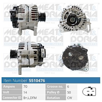 Meat & Doria Generator [Hersteller-Nr. 5510476] für Seat, Skoda, VW von MEAT & DORIA