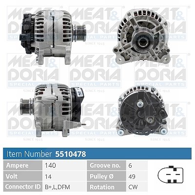 Meat & Doria Generator [Hersteller-Nr. 5510478] für VW von MEAT & DORIA