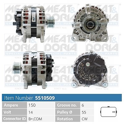 Meat & Doria Generator [Hersteller-Nr. 5510509] für Nissan, Renault von MEAT & DORIA