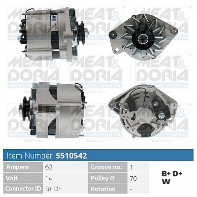 Meat & Doria Generator [Hersteller-Nr. 5510542] für Seat, VW von MEAT & DORIA