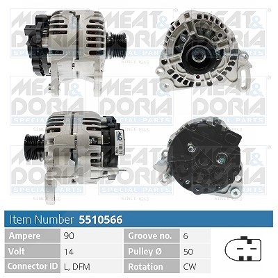 Meat & Doria Generator [Hersteller-Nr. 5510566] für Seat, Skoda, VW von MEAT & DORIA