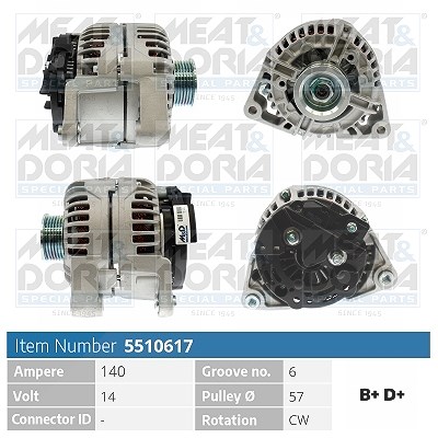 Meat & Doria Generator [Hersteller-Nr. 5510617] für Opel von MEAT & DORIA