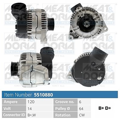 Meat & Doria Generator [Hersteller-Nr. 5510880] für Audi, VW von MEAT & DORIA