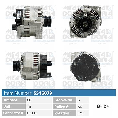 Meat & Doria Generator [Hersteller-Nr. 55151102] für Chevrolet, Opel, Saab von MEAT & DORIA