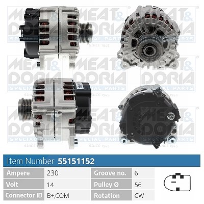 Meat & Doria Generator [Hersteller-Nr. 55151152] für Audi, Porsche von MEAT & DORIA