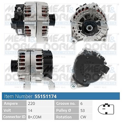 Meat & Doria Generator [Hersteller-Nr. 55151174] für BMW von MEAT & DORIA