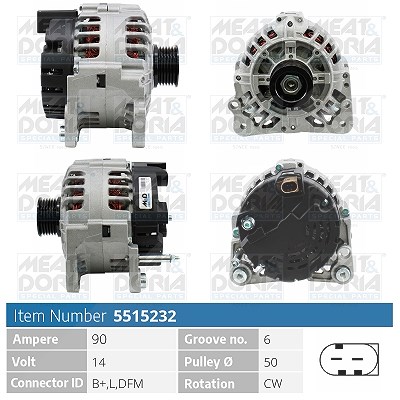 Meat & Doria Generator [Hersteller-Nr. 5515232] für Seat, Skoda, VW von MEAT & DORIA