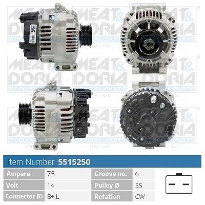 Meat & Doria Generator [Hersteller-Nr. 5515250] für Dacia, Nissan, Renault von MEAT & DORIA