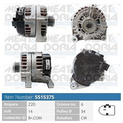 Meat & Doria Generator [Hersteller-Nr. 5515375] für BMW von MEAT & DORIA