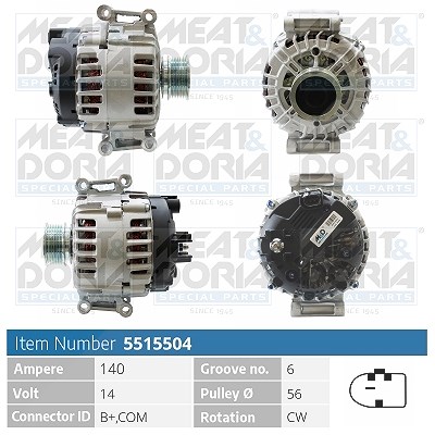 Meat & Doria Generator [Hersteller-Nr. 5515504] für Audi, Seat, Skoda, VW von MEAT & DORIA