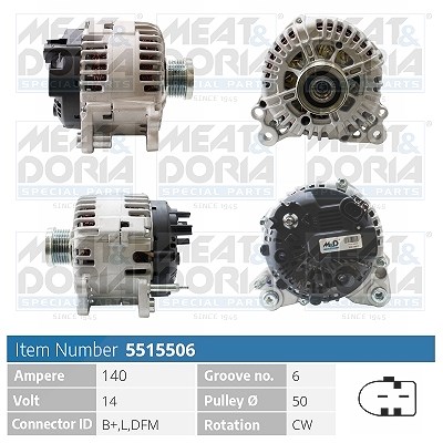 Meat & Doria Generator [Hersteller-Nr. 5515506] für Audi, Seat, Skoda, VW von MEAT & DORIA