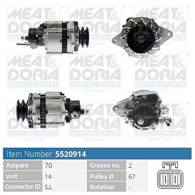 Meat & Doria Generator [Hersteller-Nr. 5520914] für Nissan von MEAT & DORIA