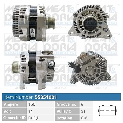 Meat & Doria Generator [Hersteller-Nr. 55351001] für Mazda von MEAT & DORIA