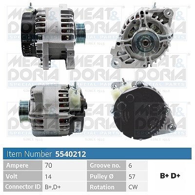 Meat & Doria Generator [Hersteller-Nr. 5540212] für Citroën, Peugeot, Toyota von MEAT & DORIA