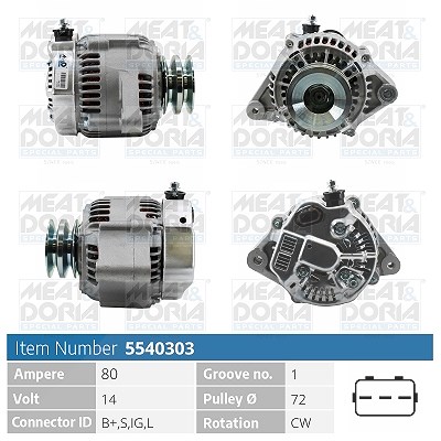 Meat & Doria Generator [Hersteller-Nr. 5540303] für Toyota von MEAT & DORIA