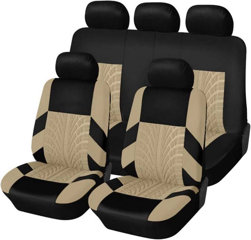 MEDAPI Auto Sitzbezüge Für BMW I3 2011-2023, Kompletter Satz Sitzschoner Zubehör,Beige von MEDAPI