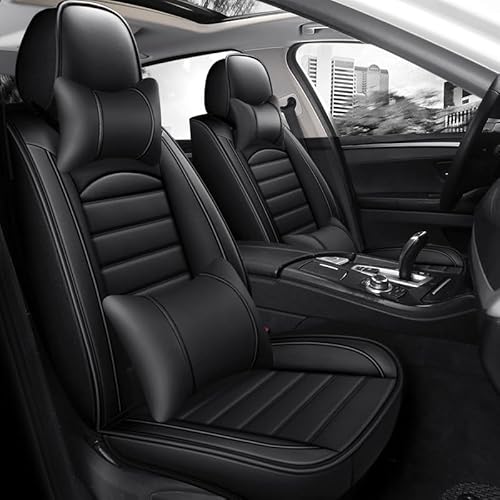 MEDAPI Auto Sitzbezüge Für Porsche Cayenne 9PA/955 92A/958 9YA/PO536, Kompletter Satz Sitzschoner Zubehör,All Black von MEDAPI