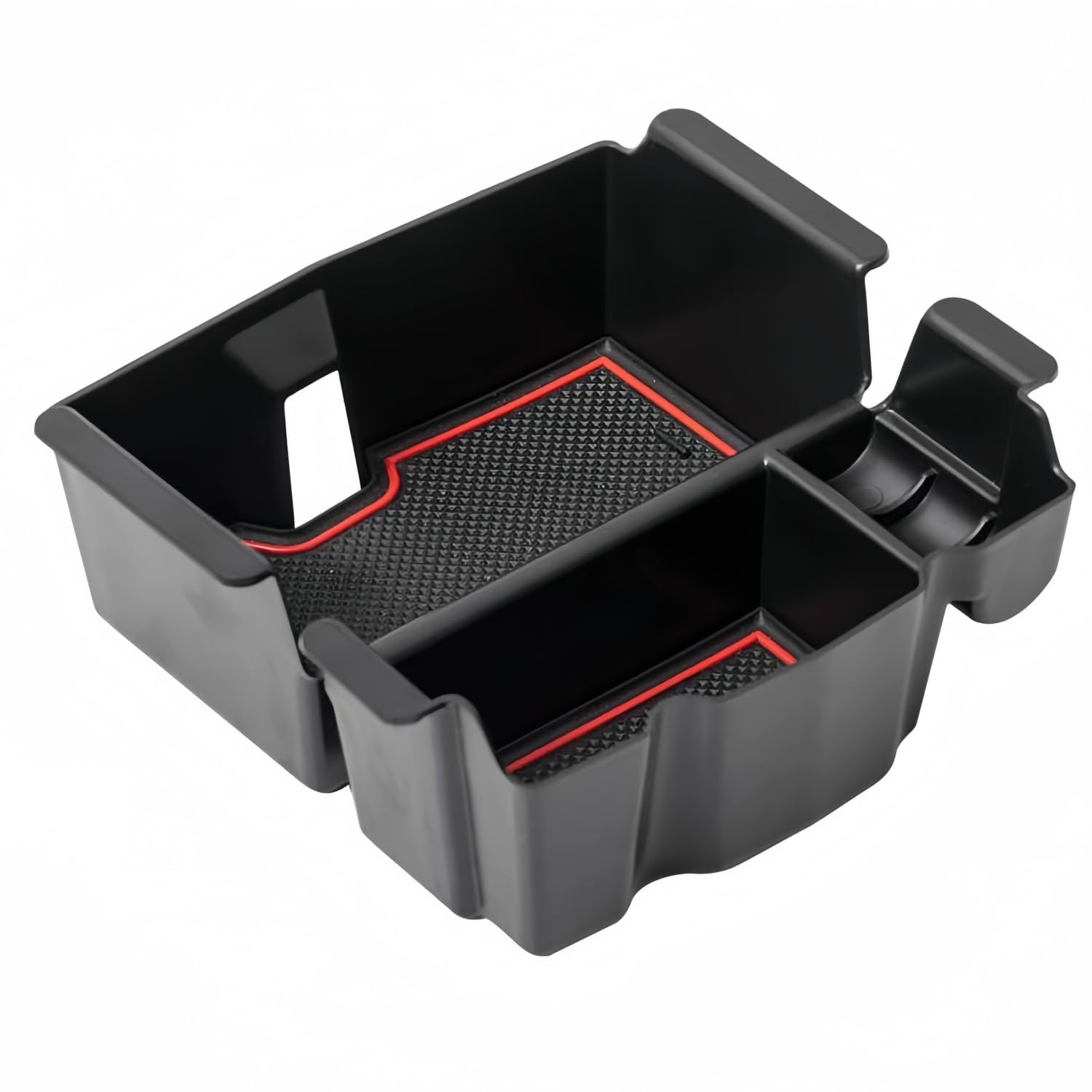 MEDZUK【4 Farben】Kompatibel mit Jeep Gladiator JT 2020-2023 2024 Auto Mittelkonsole Aufbewahrungsbox Armlehnen Organizer Tray Zubehör mit Rutschfester Matte (Rot) von MEDZUK