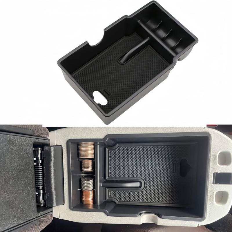 MEDZUK Kompatibel mit Jeep Renegade BU 2015-2023 2024 Auto Mittelkonsole Aufbewahrungsbox Armlehnen Organizer Tray Zubehör mit Rutschfester Matte von MEDZUK