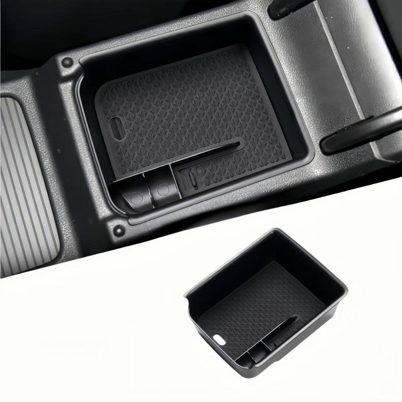 MEDZUK Kompatibel mit VW Golf 8 MK8 GTI GTE GTD 2020-2023 2024 Auto Mittelkonsole Aufbewahrungsbox Armlehnen Organizer Tray Zubehör mit Rutschfester Matte von MEDZUK