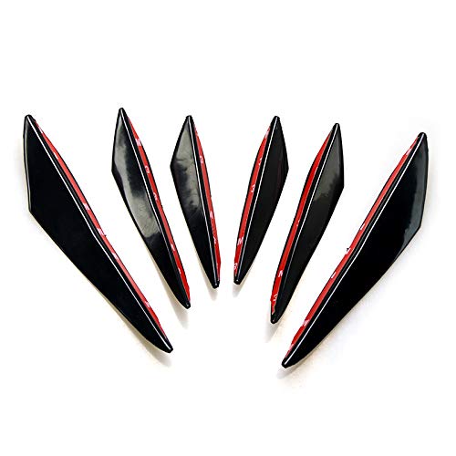 MEEYI Front Bumper Lip Fin Bumper, Universal Auto Front Bumper Lip Splitter Für Auto Auto Anti-Collision Strip, Dekoration Front Bumper Seitliche,A von MEEYI