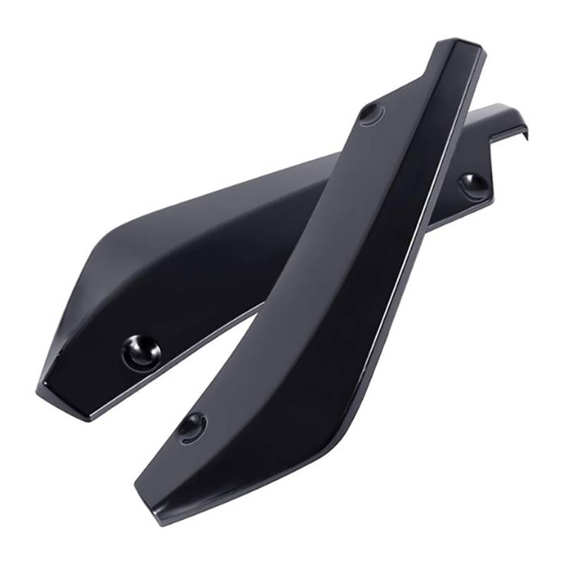 MEEYI Karosseriespoiler, Hintere Stoßstange Lippensplitter 1 Paar Universal Car Modifizierte Hintere Stoßstange Canard Diffusor Spoiler Protector,Schwarz von MEEYI