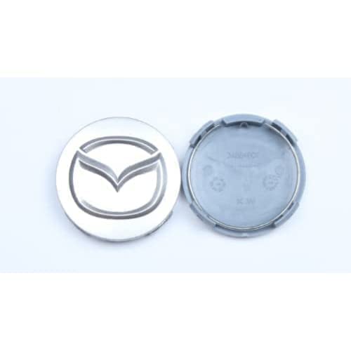 4 Stück Auto Nabendeckel Radmittenkappen für Mazda 2 3 5 6 MX5 MX30 CX30 CX5 CX50 CX 7 8 9 60 mm, Nabenkappen Radnabenkappen Staubschutzabdeckung Radnabenabdeckung Wasserdicht Zubehör,B von MEFFEE