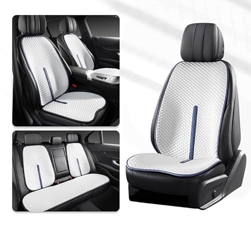 MEFFEE Auto Sitzbezügesets für Honda e:Ny1 2023-, Eisseide Autositzbezüge Sitzschoner Sommer rutschfest Cool Komfortabler,White-7pcs von MEFFEE