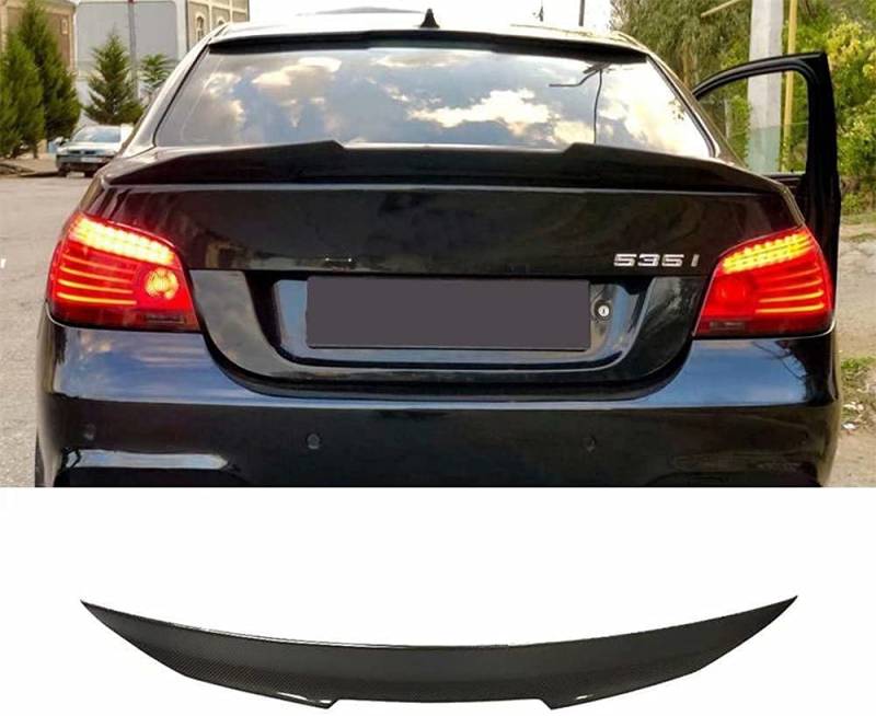 Kohlefaser Kofferraum Heckspoiler FlüGel FüR BMW 5 Series E60 M5 2004-2009, Hinten Spoiler Spoilerlippe Performance Tuning Lippe Wing Spoiler Body Kit von MEINE