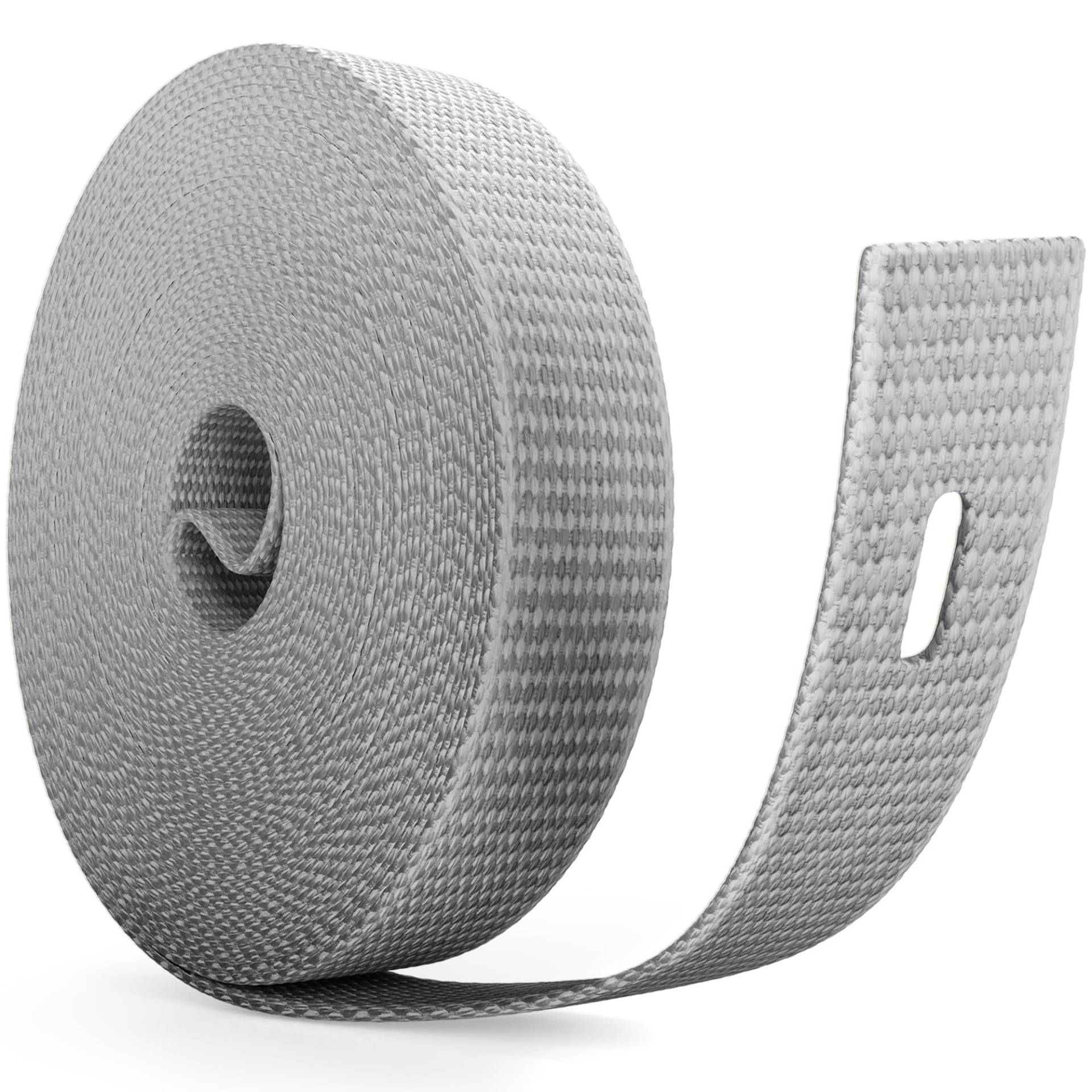 MEISTERBAU - 6m Rolladengurt 14mm [Made in Germany] - Rolladenband für Rollläden an Türen und Fenster - Extrem Reißfest & UV-Stabil - Rollladengurt mit starken Kanten (Creme, 6m lang - 14mm breit) von MEISTERBAU