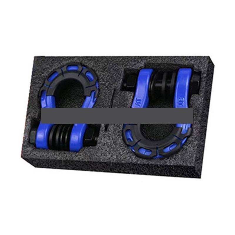 3/4 Zoll 2 Stück U Typ Heavy Duty Senkschmiedeter D-Ring Schäkel U-Haken Schlaufenhaken Anhänr Seil Auto Schäkel SUV Anhänr Rettungskupplung(Dark Blue) von MEIVIYA