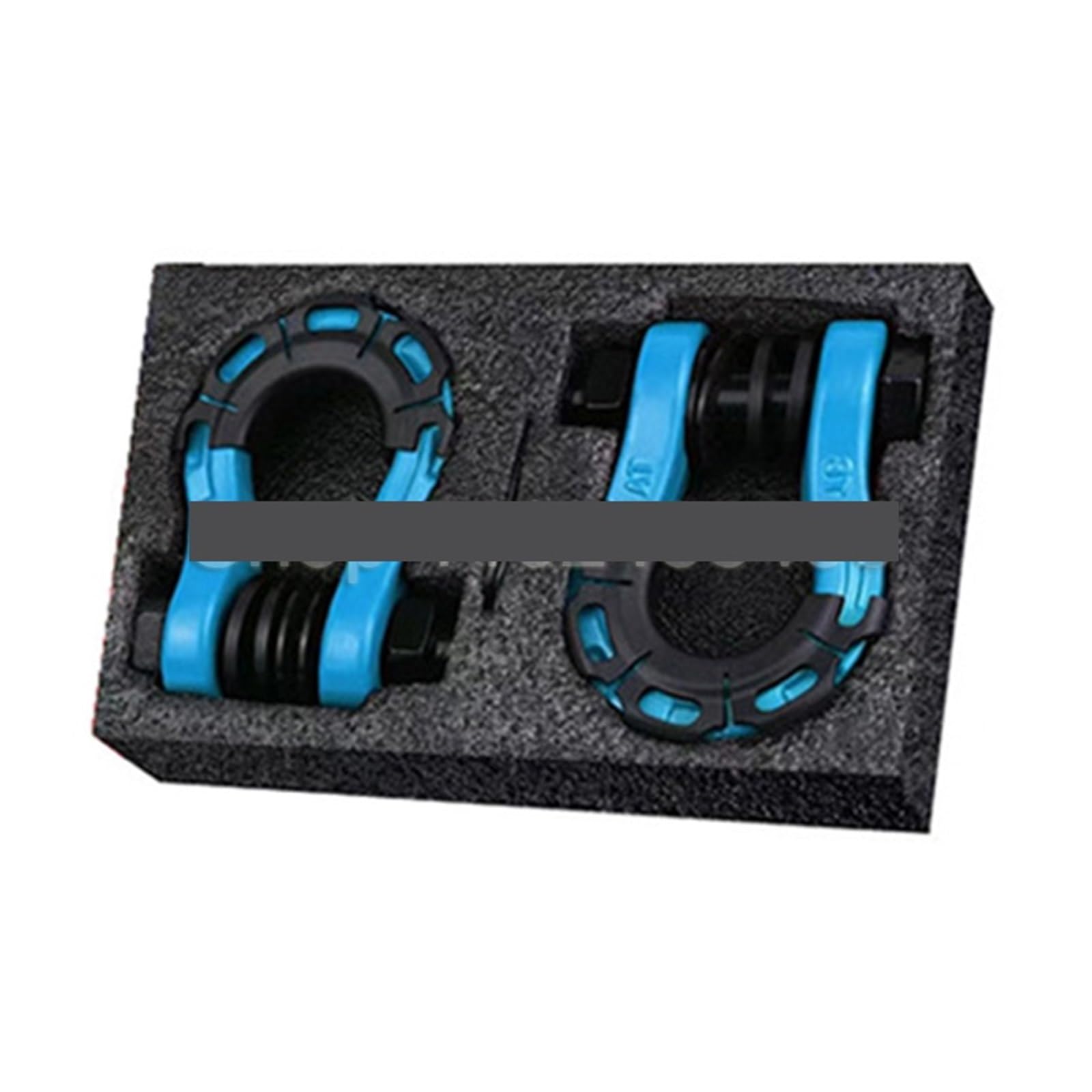 3/4 Zoll 2 Stück U Typ Heavy Duty Senkschmiedeter D-Ring Schäkel U-Haken Schlaufenhaken Anhänr Seil Auto Schäkel SUV Anhänr Rettungskupplung(Light Blue) von MEIVIYA