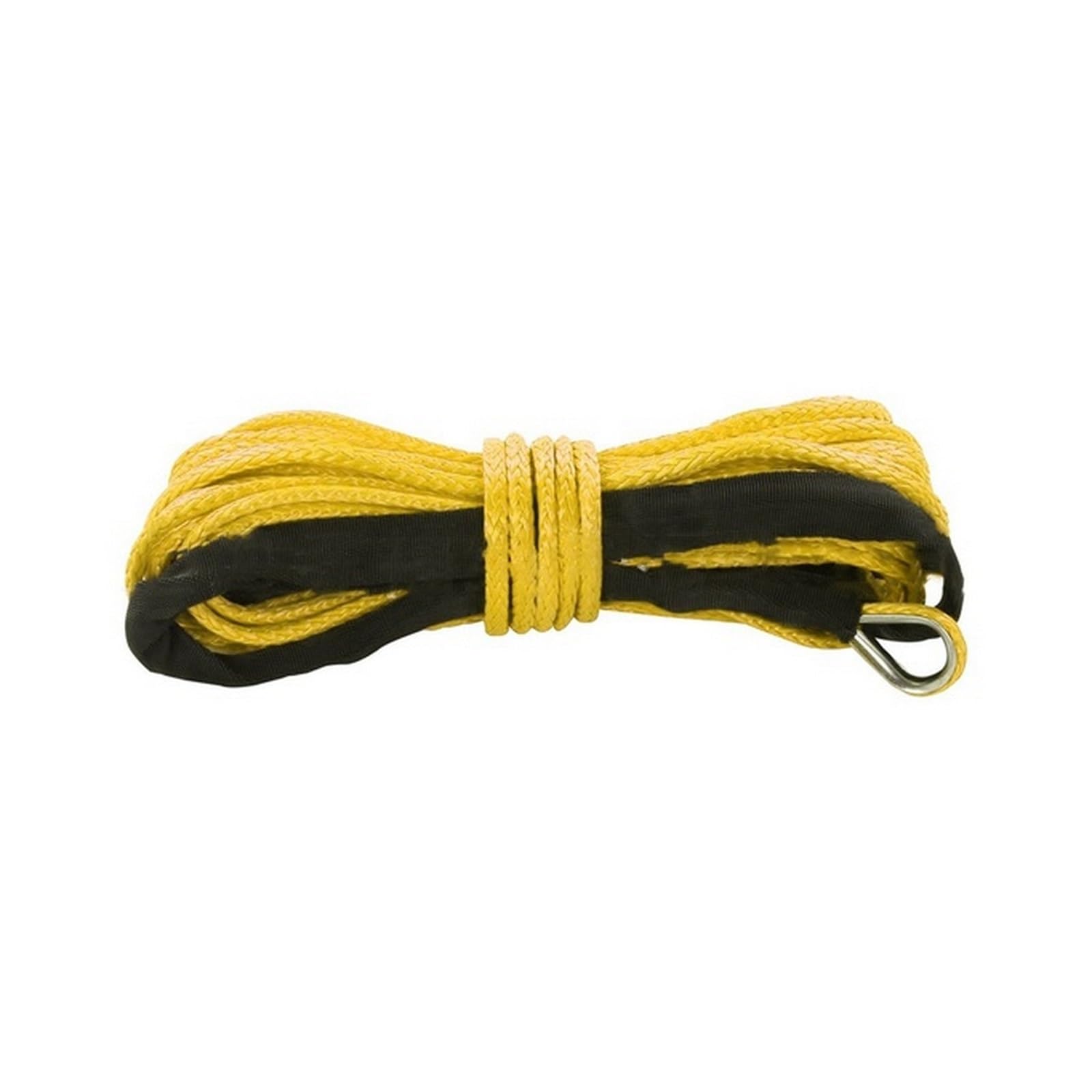 Kinetisches Erholungsseil 15m Windenkabel Kabel Abschleppwagen Abschleppgurt Anhängerseil mit Haken for ATV Off Road Zubehör 7700lbs 3,5T(Yellow) von MEIVIYA