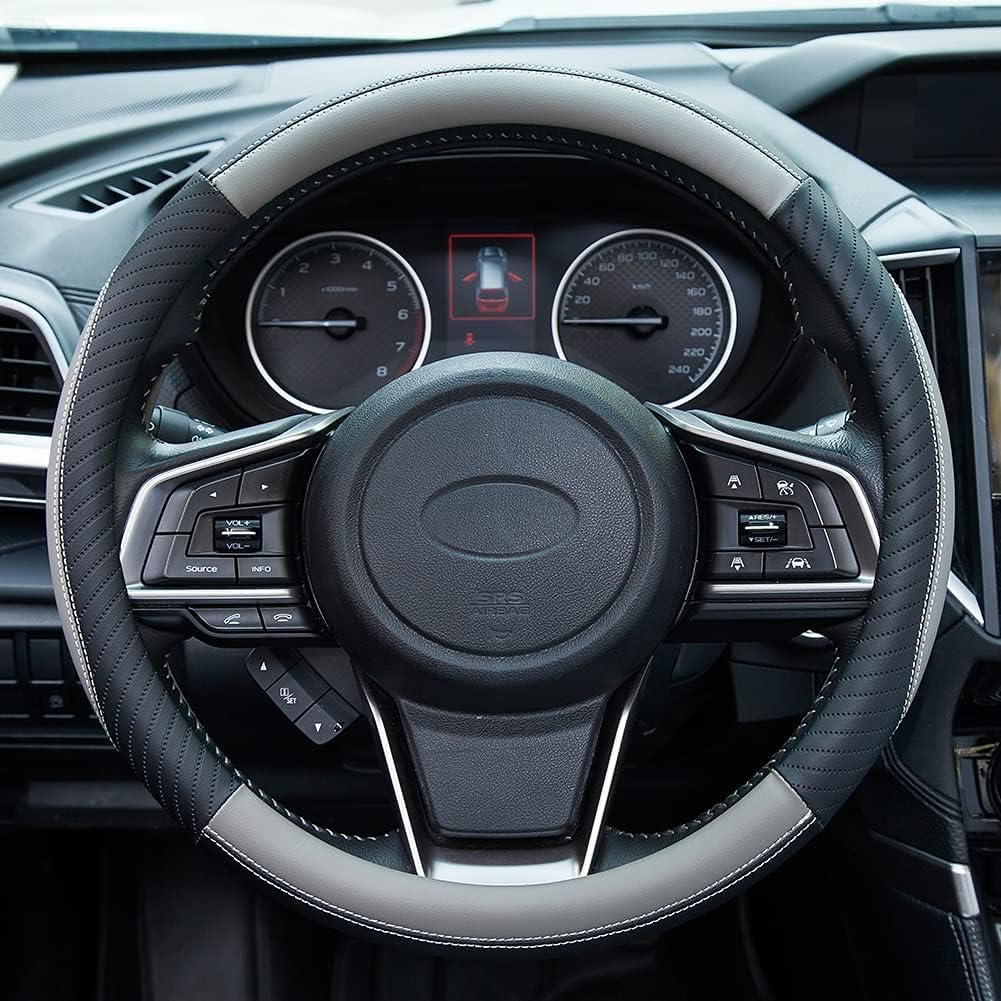 Lenkradabdeckung Lenkradhülle für BMW 1er (F40 ab Bj.2019), Car Steering Wheel Cover Leather Häkeln Lenkradbezug Satz Anti Rutsch Lenkradhülle,B von MEIYANFA